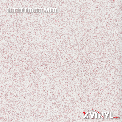 XVinyl Glitter HTV Red Dot White
