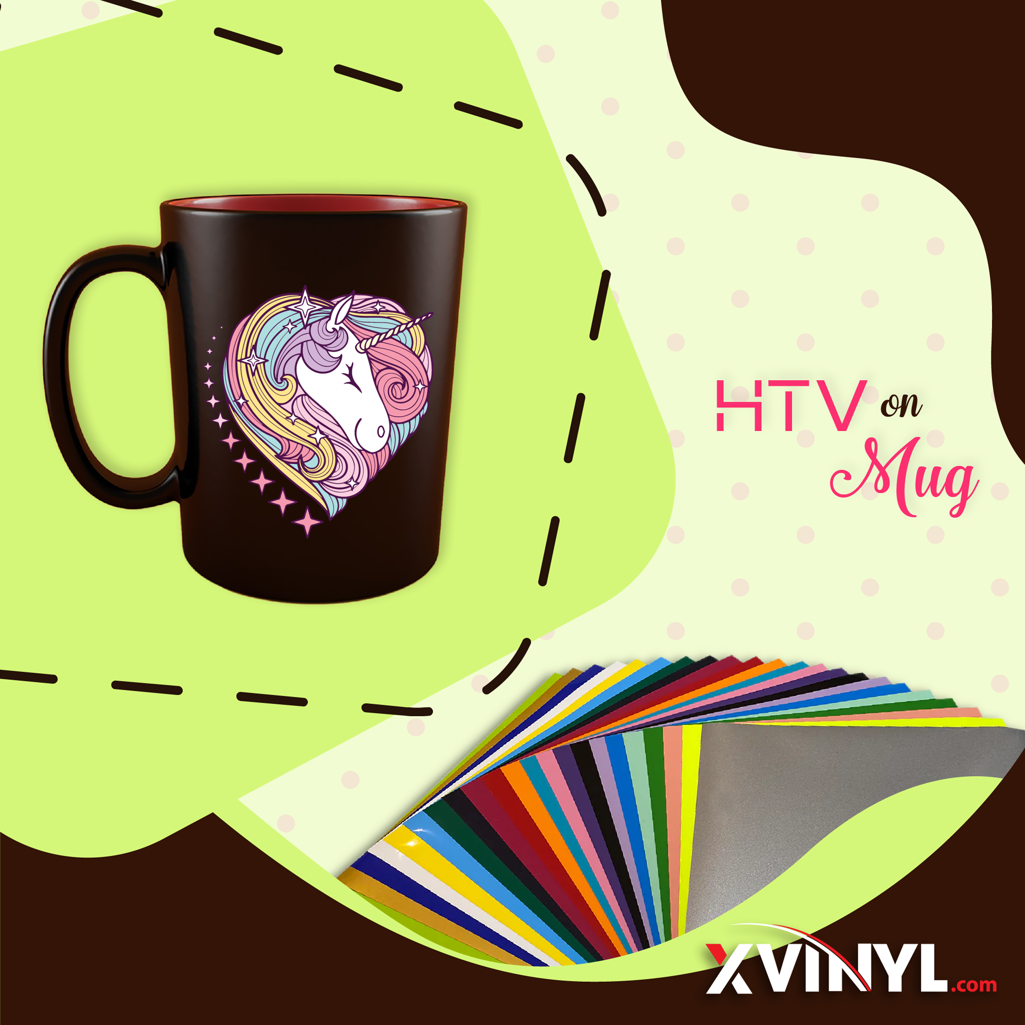 Heat Transfer Vinyl on Mug - XVinyl