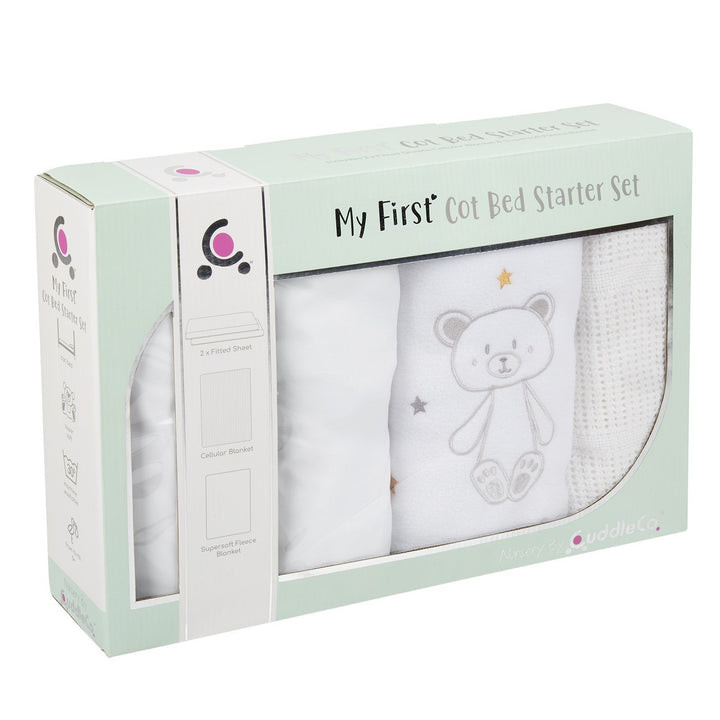 My First Cot Bed Starter Set White