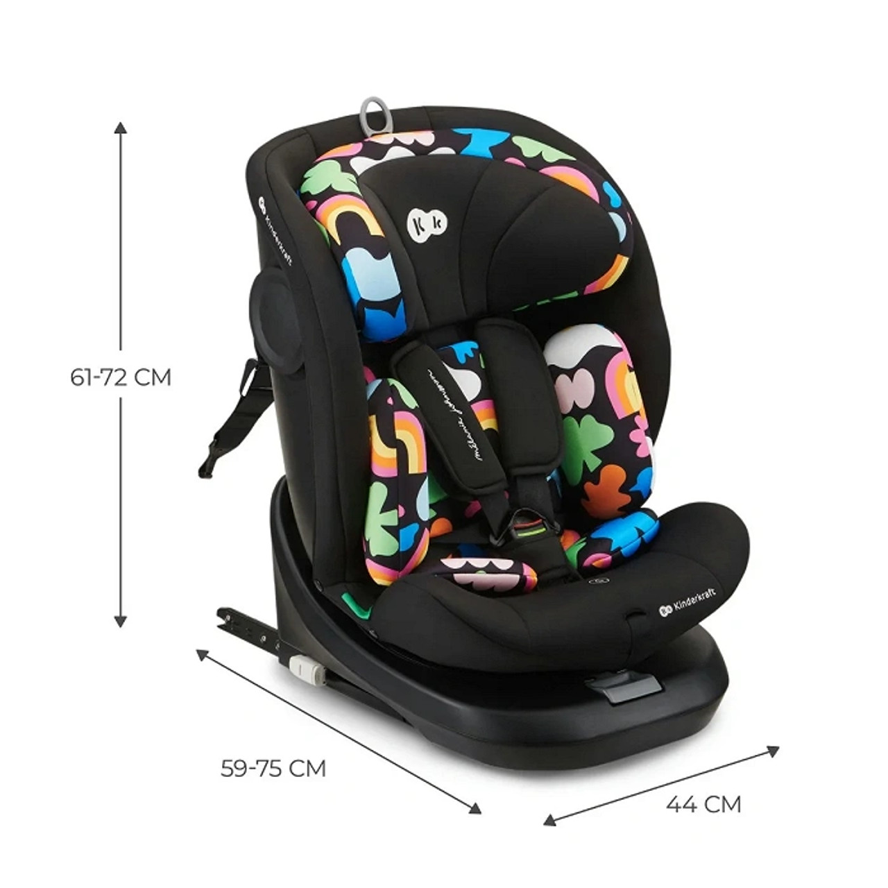 i seat gro isofix group 1 2 3 black stars car seat
