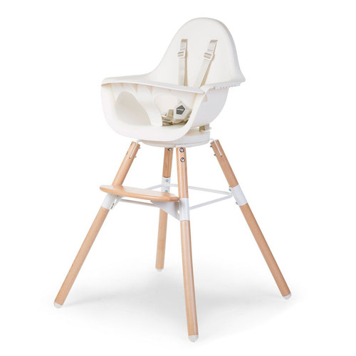 Evolu One.80° High Chair - Natural White