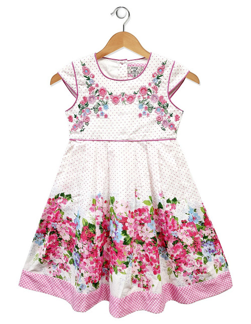 Domino Girl Estella Embroidered Girls Lace Dress