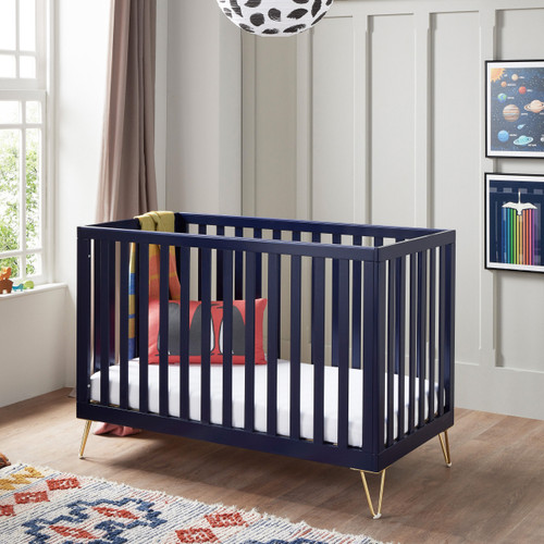Babymore Kimi Cot Bed – Midnight with mattress
