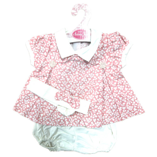 Antonio Juan Clothing for a 40–42cm Doll – Pink 3 Piece with Headband - Roma Prams