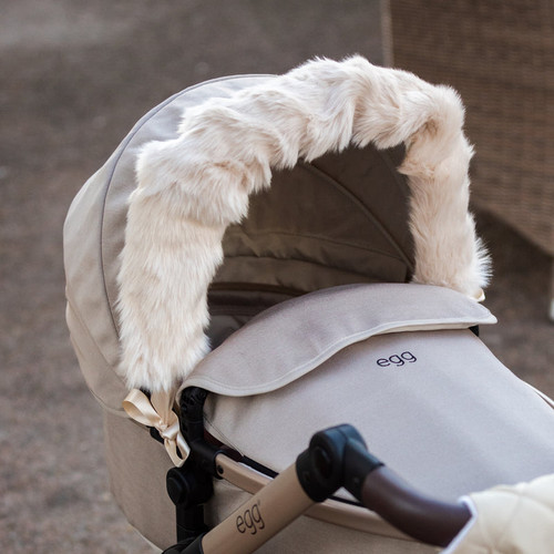Roma Dolls Pram Hood Fur - Feather - Roma Prams