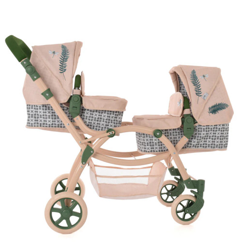 SHOW MODEL - Roma RHS Twin Dolls Pram - Fern - Roma Prams