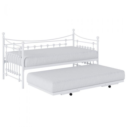 Kidsaw, Leaf Daybed with Trundle - White