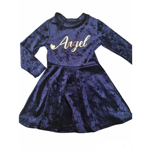 Midnight Blue Angel Skater Dress 2-14