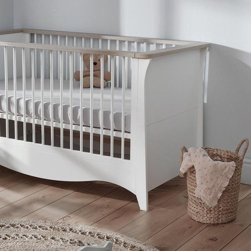 Cuddle co Clara Cot Bed - White & Ash