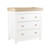 Luna 3 Piece Nursery Furniture Set (Cot Bed, Dresser & Wardrobe) - White & Oak