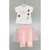 Girls Pink Sequins Top & Net Skirt Leggings Set (2-5Y)