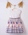 Girls Flower Print Crinkle Pleated Dress With Belt (6-9Y)
