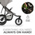 KINDERKRAFT Pushchair for active lifestyle HELSI - Gray