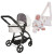 egg® Dolls Pram - Houndstooth Silver And Lea Doll Bundle - Roma Prams