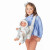 egg® Dolls Pram - Houndstooth Silver And Lea Doll Bundle - Roma Prams