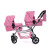 Factory 2nds Roma Darcie Twin Dolls Pram - Pink 3+ years up to 84cm - Roma Prams