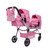Factory 2nds Roma Darcie Twin Dolls Pram - Pink 3+ years up to 84cm - Roma Prams