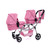 Factory 2nds Roma Darcie Twin Dolls Pram - Pink 3+ years up to 84cm - Roma Prams