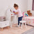 White Wooden Dressing Table and Stool