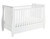 Babymore Stella Sleigh Drop Side Cot Bed – White