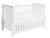 Babymore Stella Sleigh Drop Side Cot Bed – White