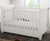 Babymore Stella Sleigh Drop Side Cot Bed – White