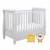 Babymore Eva Brown Drop Side Cot Bed With Mattress