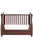 Babymore Eva Brown Drop Side Cot Bed With Mattress