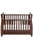 Babymore Eva Brown Drop Side Cot Bed With Mattress