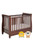 Babymore Eva Brown Drop Side Cot Bed With Mattress