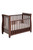 Babymore Eva Brown Drop Side Cot Bed With Mattress