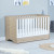 Babymore  Veni Cot Bed - Oak With Mattres