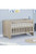 Babymore  Veni Cot Bed - Oak With Mattres