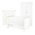 Aylesbury 2 Piece Nursery Furniture Set (Cot Bed & Dresser) - White & Ash