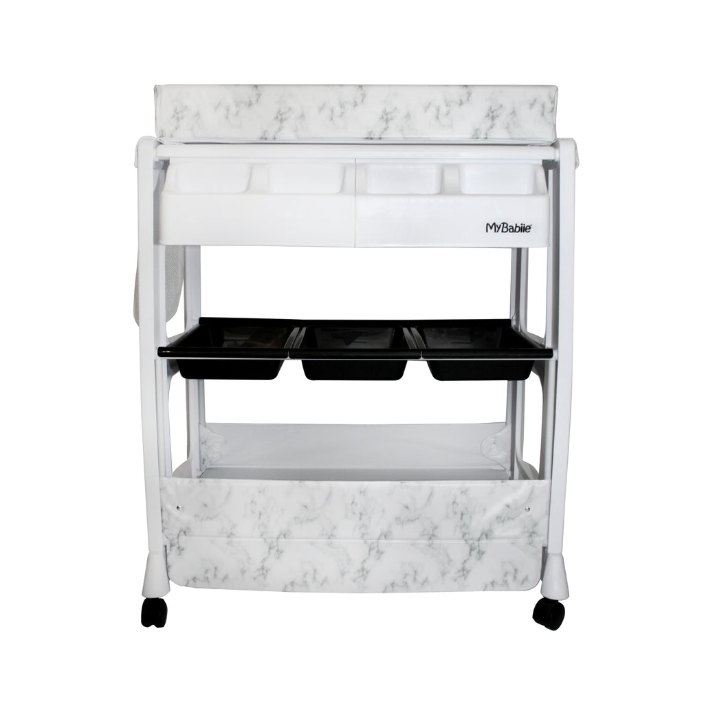 Grey Marble baby bath and changing unit - Main Image