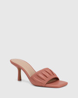 Caitlyn Tawny Pink Leather Stiletto Heel Sandal 