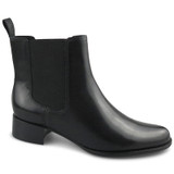 Baelans Black Leather Elasticated Gusset Chelsea Ankle Boot 