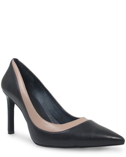 Hanover Navy & Nude Leather Pointed Toe Stiletto Heel