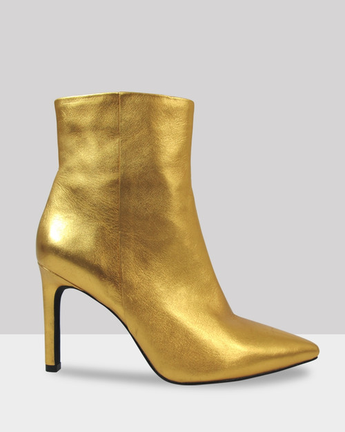 Holden Gold Leather Stiletto Ankle Boot & Wittner & Wittner Shoes