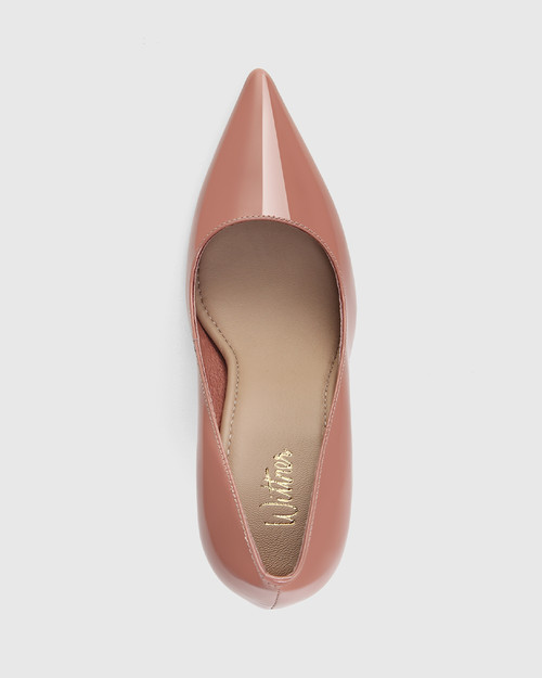 Violeta Tawny Pink Patent Leather Stiletto Heel Pump & Wittner & Wittner Shoes