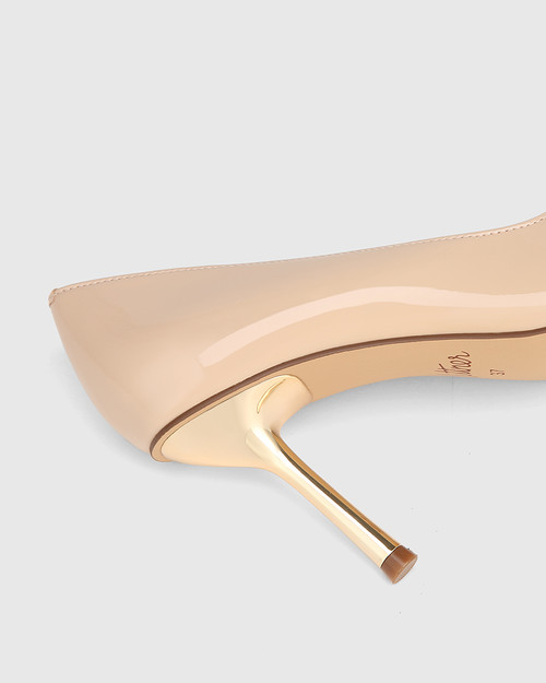 Qersi New Flesh Patent Stiletto Heel Pump & Wittner & Wittner Shoes