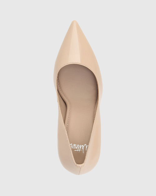 Violeta New Flesh Patent Leather Stiletto Heel Pump & Wittner & Wittner Shoes