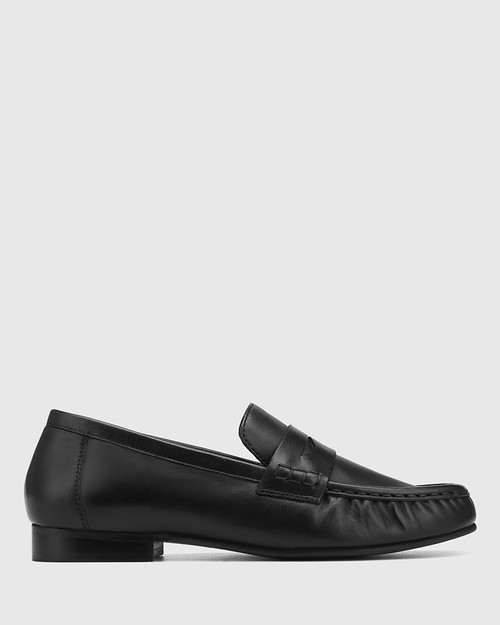 Cecile Black Leather Loafer & Wittner & Wittner Shoes