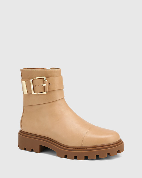 Fenton Wheat Leather Ankle Boot