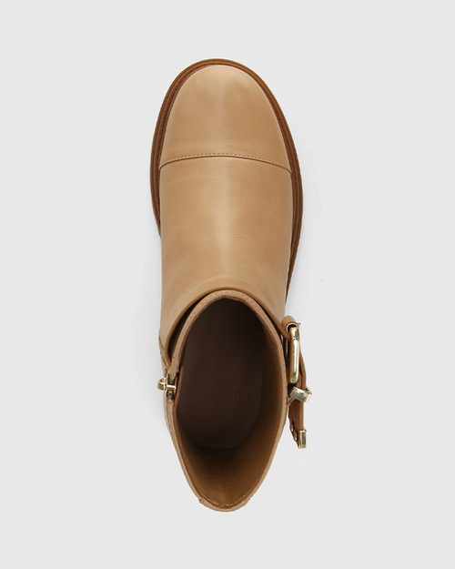 Fenton Wheat Leather Ankle Boot & Wittner & Wittner Shoes