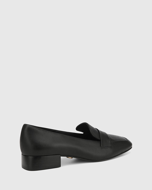 Flossie Black Leather Loafer & Wittner & Wittner Shoes