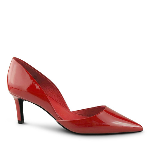 Delroy Red Patent Pointed Toe Kitten Heel & Wittner & Wittner Shoes