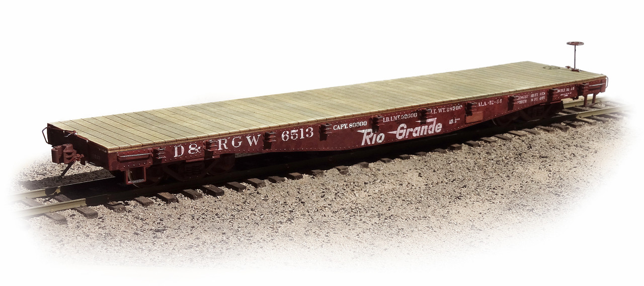 D&RGW Wheel Car 金属製　On3 On3 D&RGW 6500 Series 40' Flat Car Kit - San Juan Car Company
