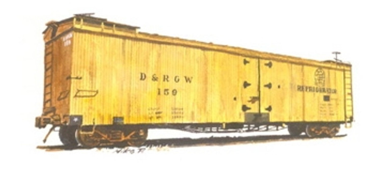 On30 D&RGW 40' Reefer Kit Road Numbers 150-161