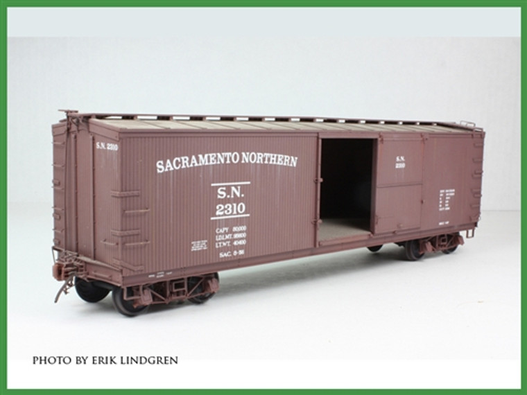 O Gauge Proto 48 Sacramento Northern Wood End Box Car Kit